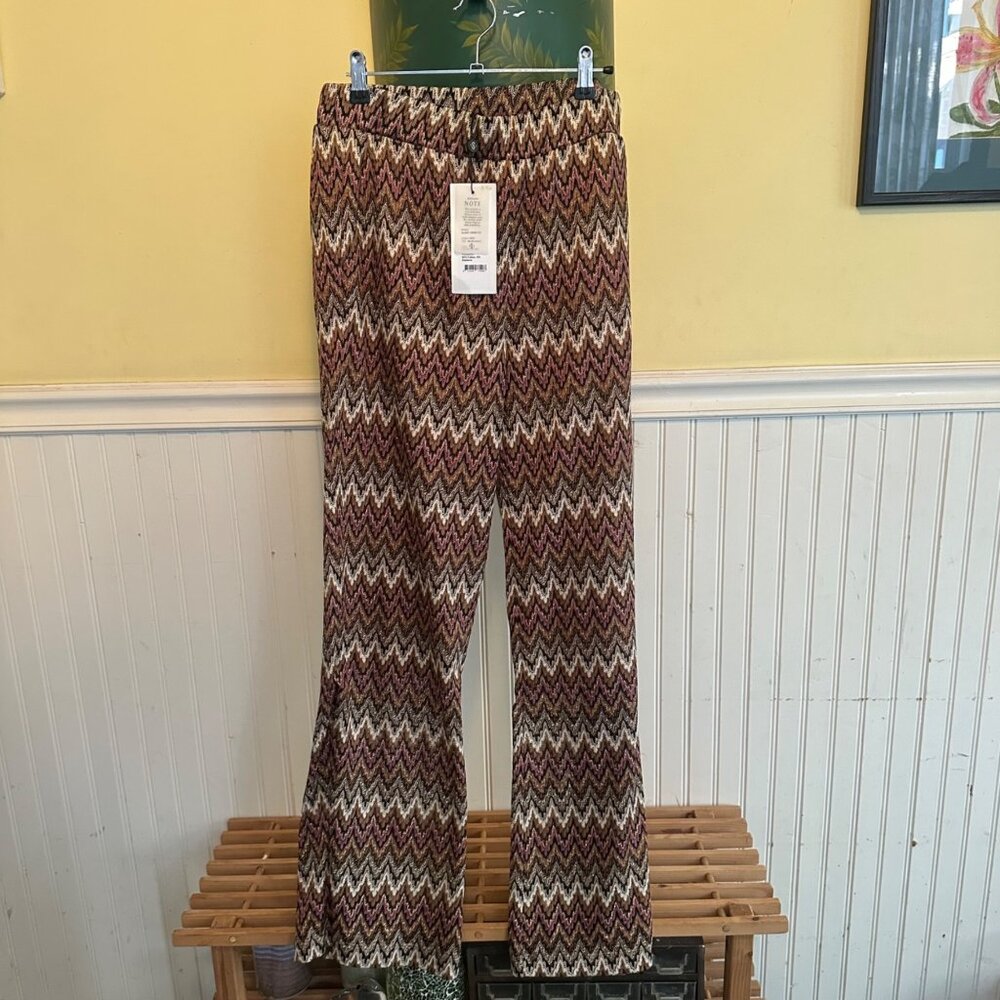 Summum Multicolor Chevron Print Flared Pants Medium